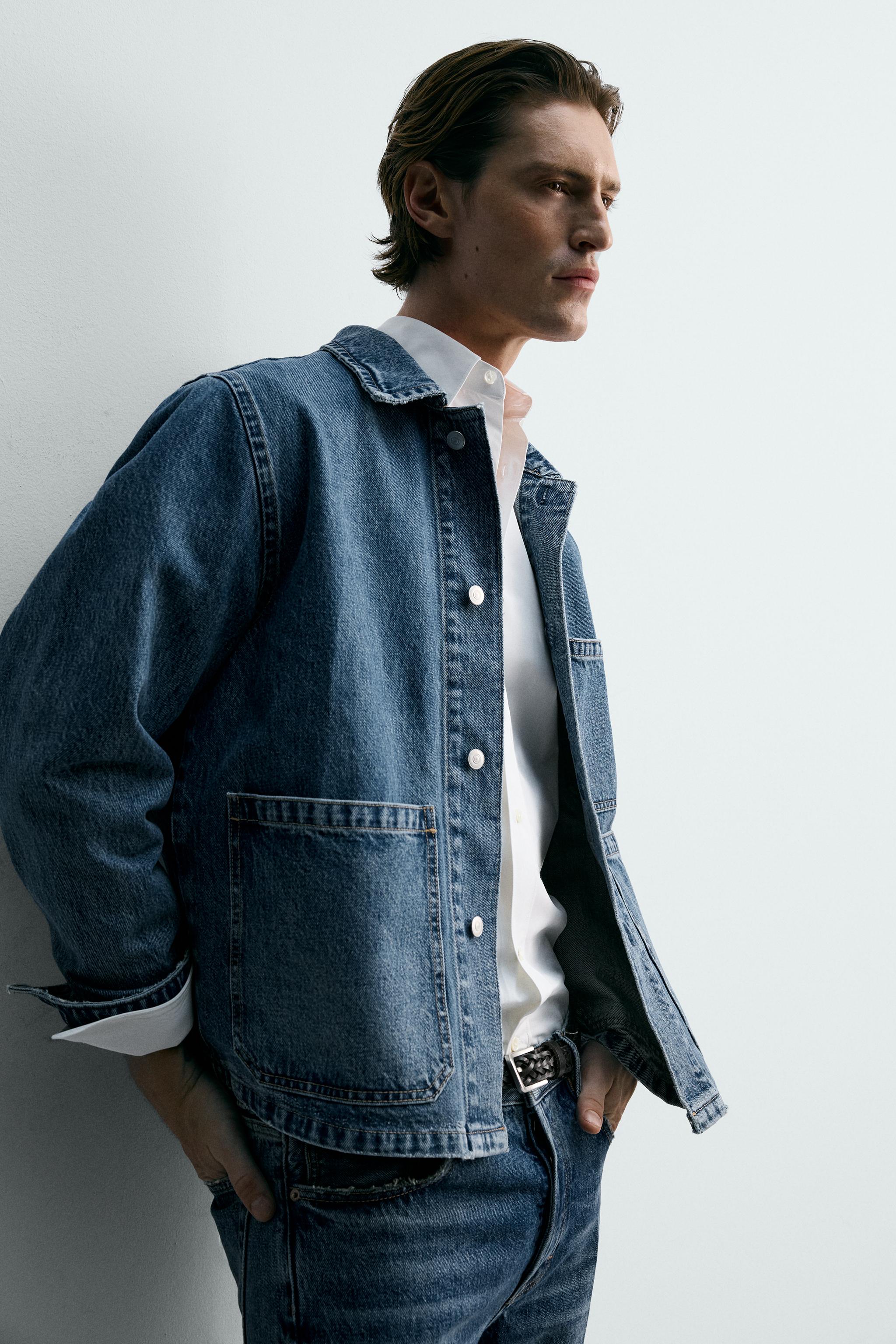 RELAXED FIT DENIM JACKET WITH POCKETS